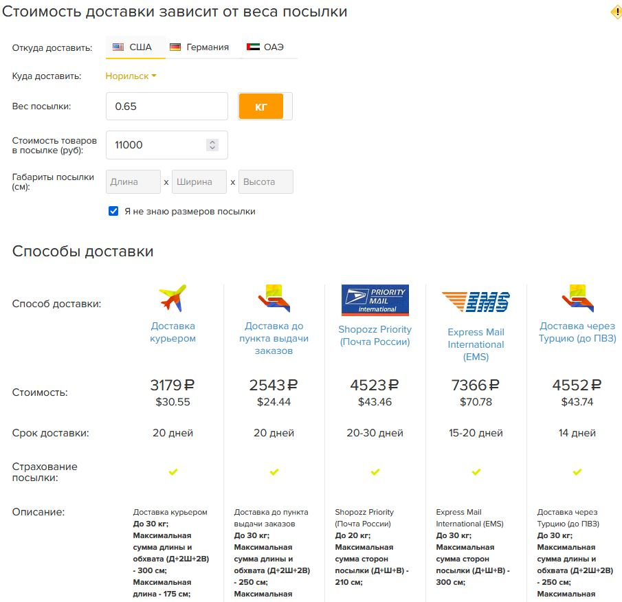 Shopozz - сервис покупок за рубежом - С доставкой облажались